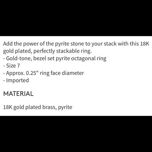 Gorjana Labradorite- Balance Ring- 6 - Picture 4 of 5